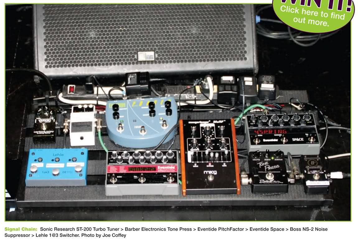 Steely Dan Walter Becker Pedalboard 2012 Gearheads