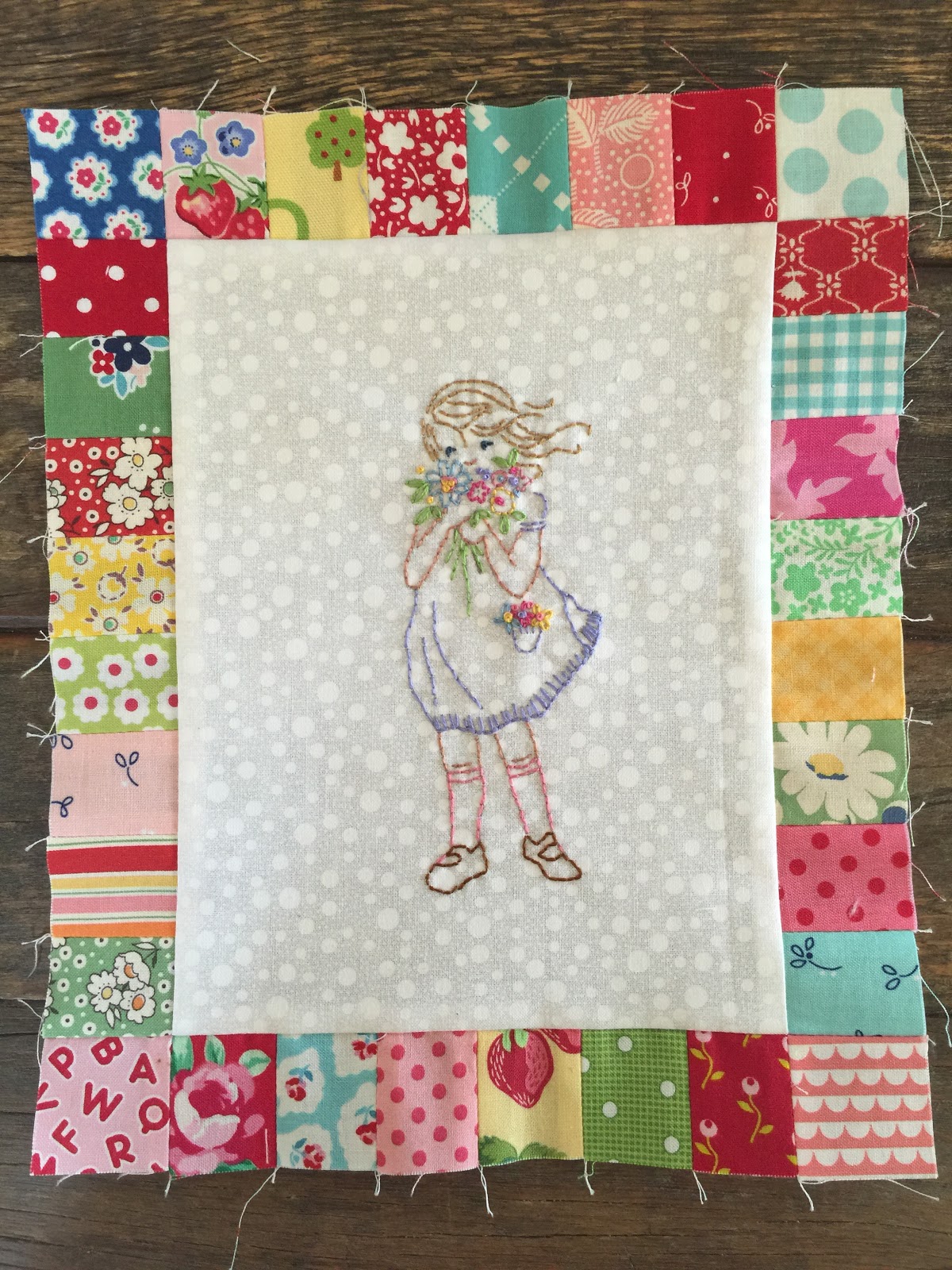 dream quilt create Embroidered Mini Quilt