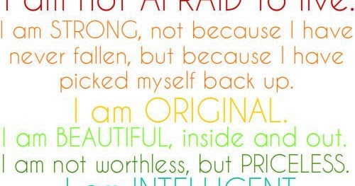 life inspiration quotes: I am not afraid inspirational quote