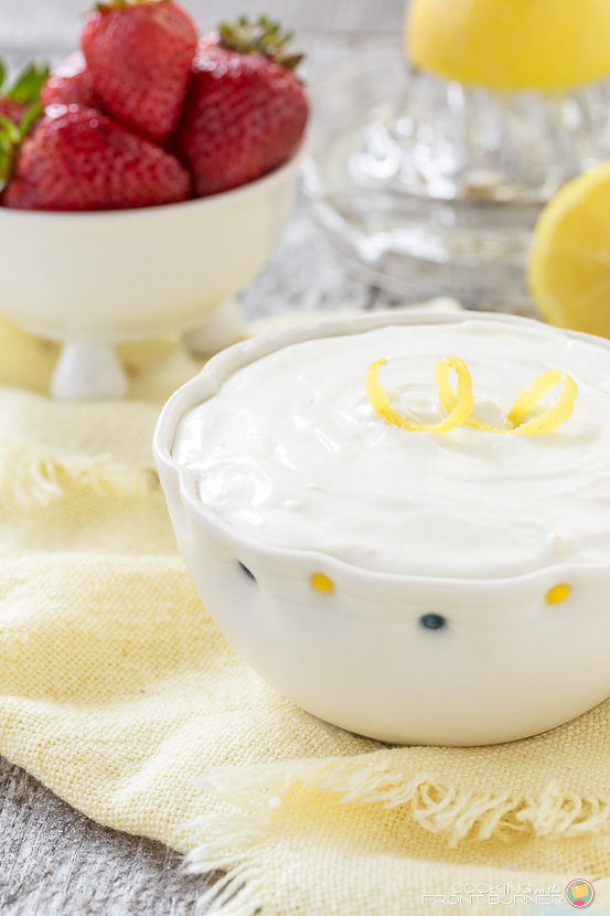 Creamy Lemon Dip Cooking on the Front Burner