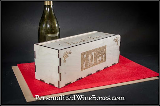 wood wine box, wine gift, appreciation gift, thank you gift