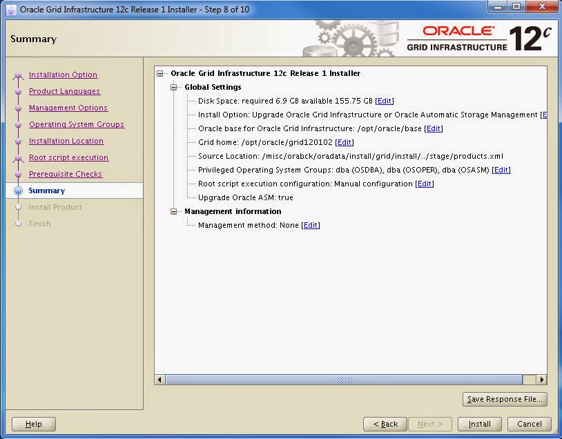 Upgrade Oracle Grid Infrastructure Standalone 12c ( 12.1.0.2 ) from