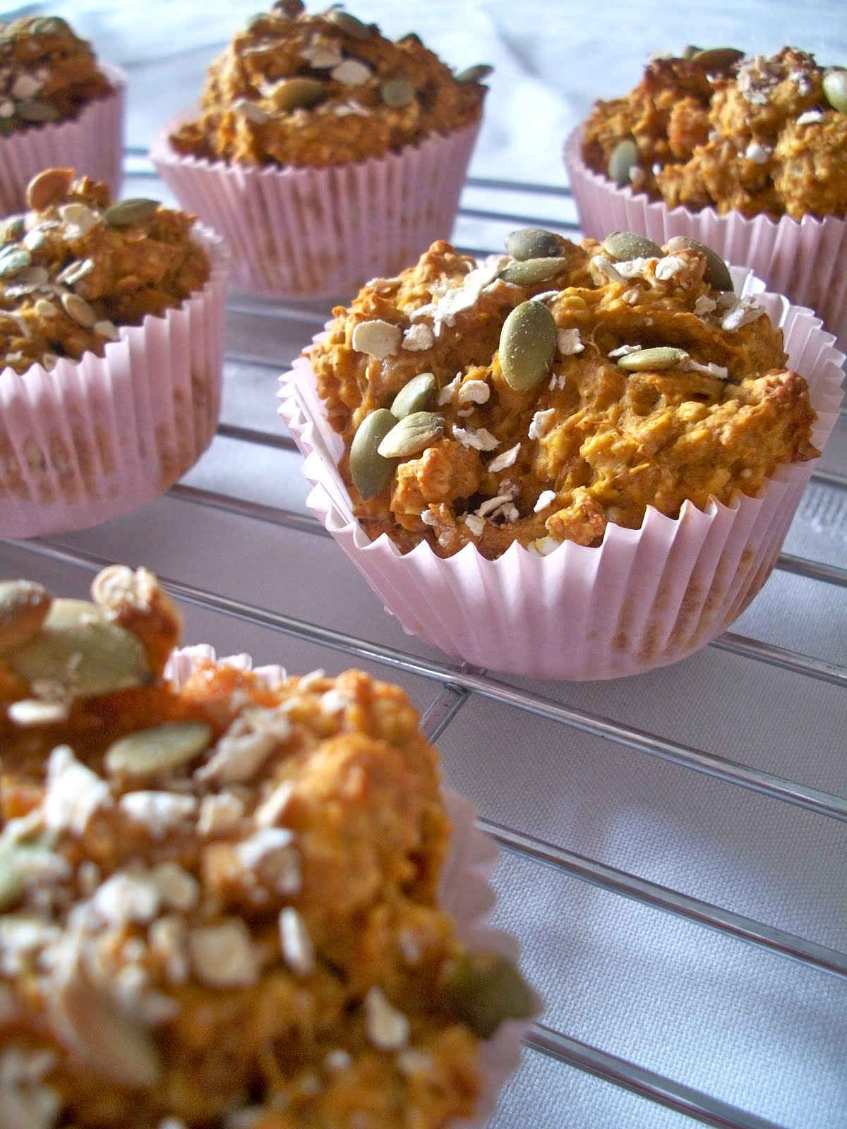 Brooke Bakes Healthy Pumpkin Oatmeal Muffins
