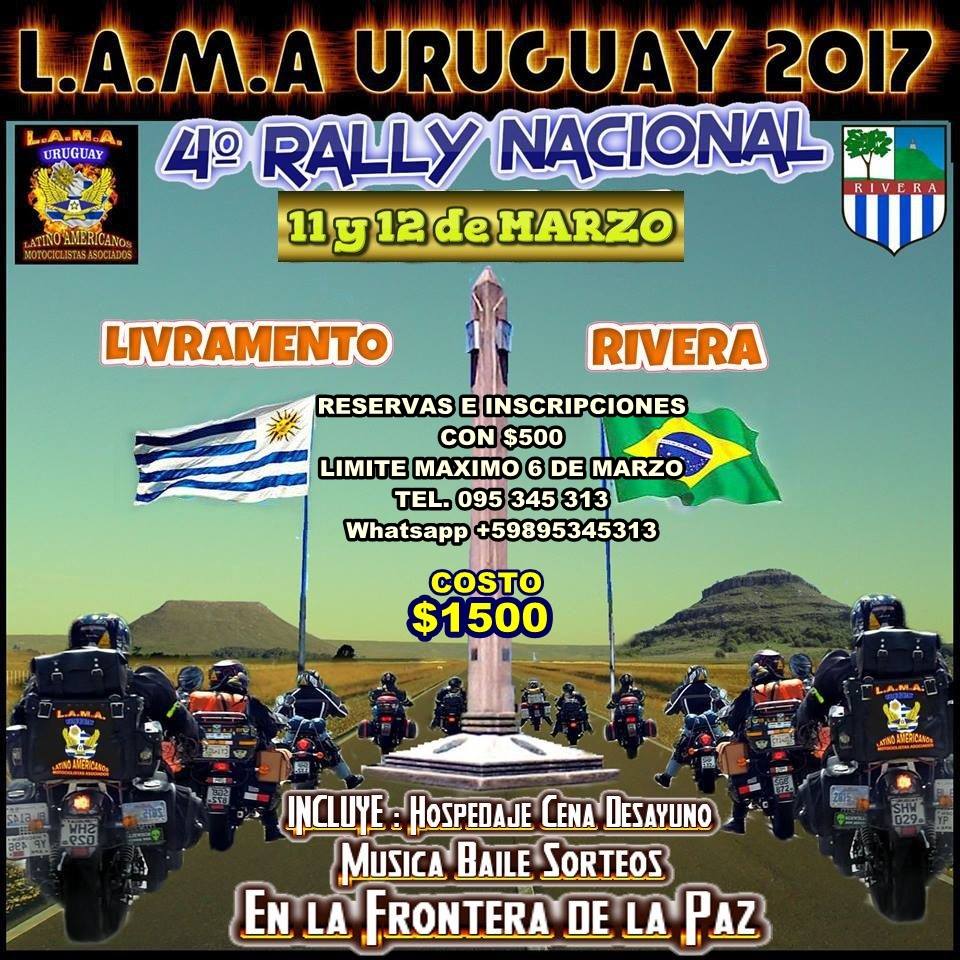 4 RALLY NACIONAL L.A.M.A URUGUAY I.M.A 2017
