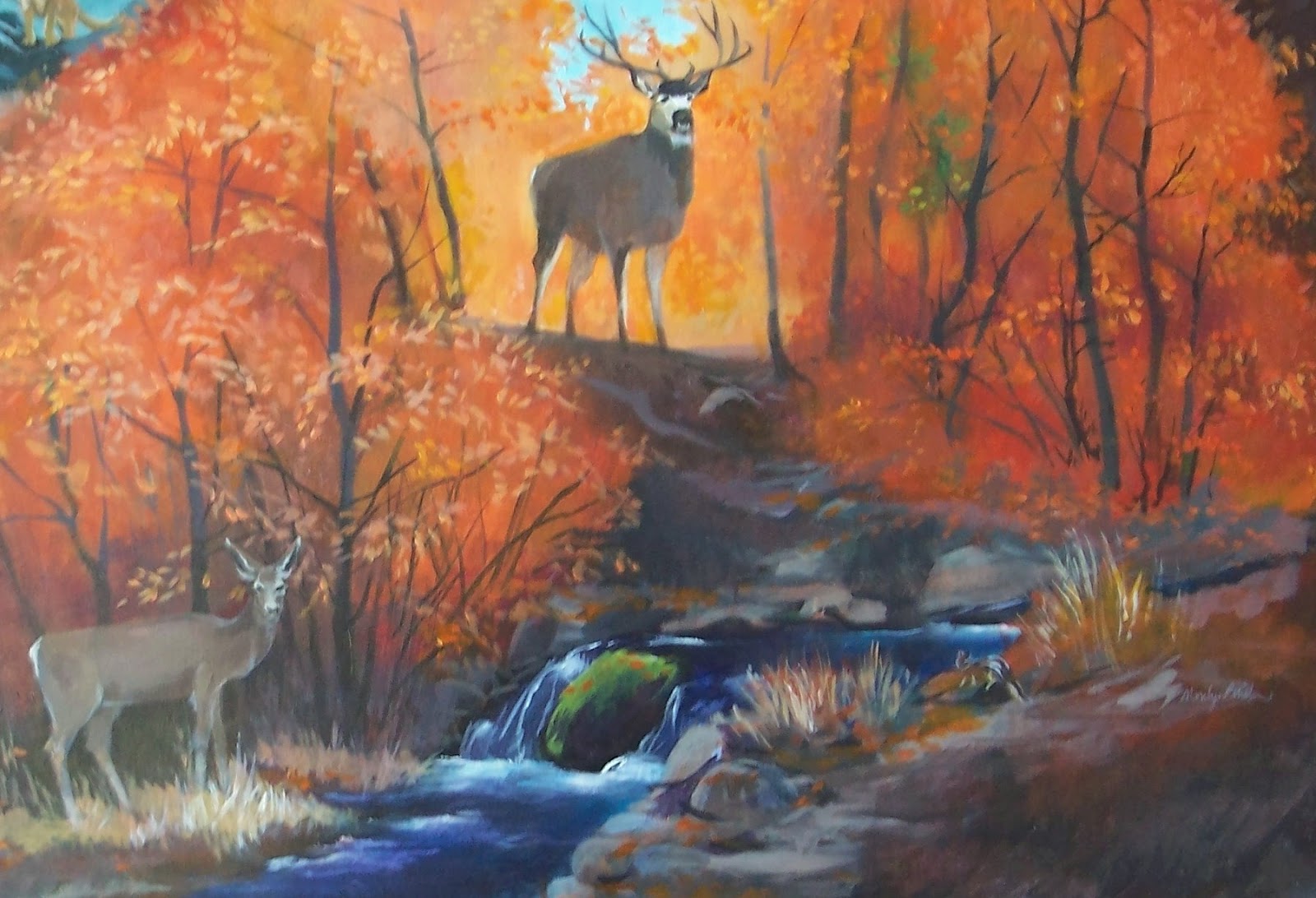 Marilyn Miller's Studio Completed Saw Blade Painting