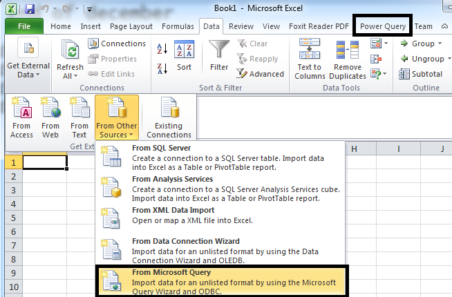 microsoft power query for excel 2013