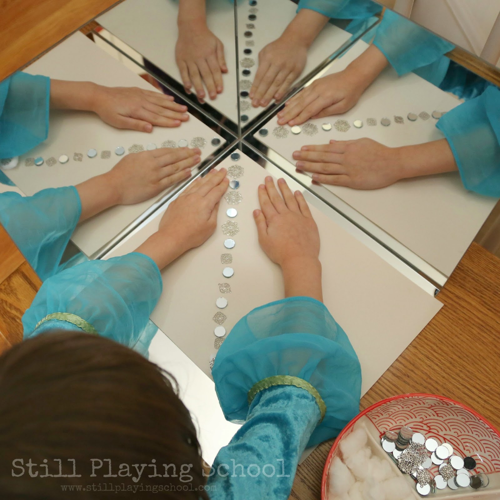 Winter Mirror Box Play Still Playing School