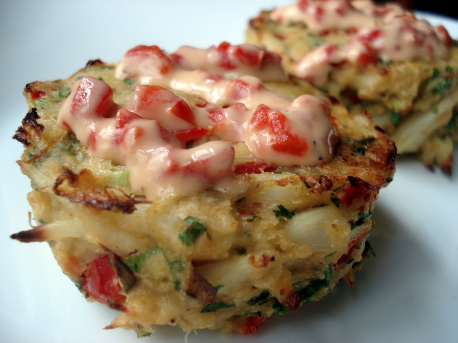 Bakestravaganza Roasted Red Pepper and Lime Crab Cakes