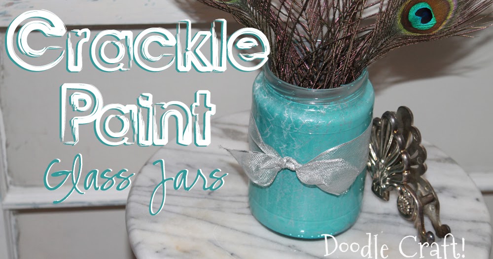 Doodlecraft Crackle Paint Upcycled Glass Jars!