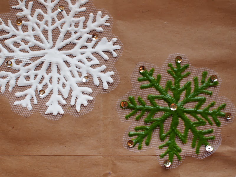 Make Snowflake Window Clings Pink Stripey Socks
