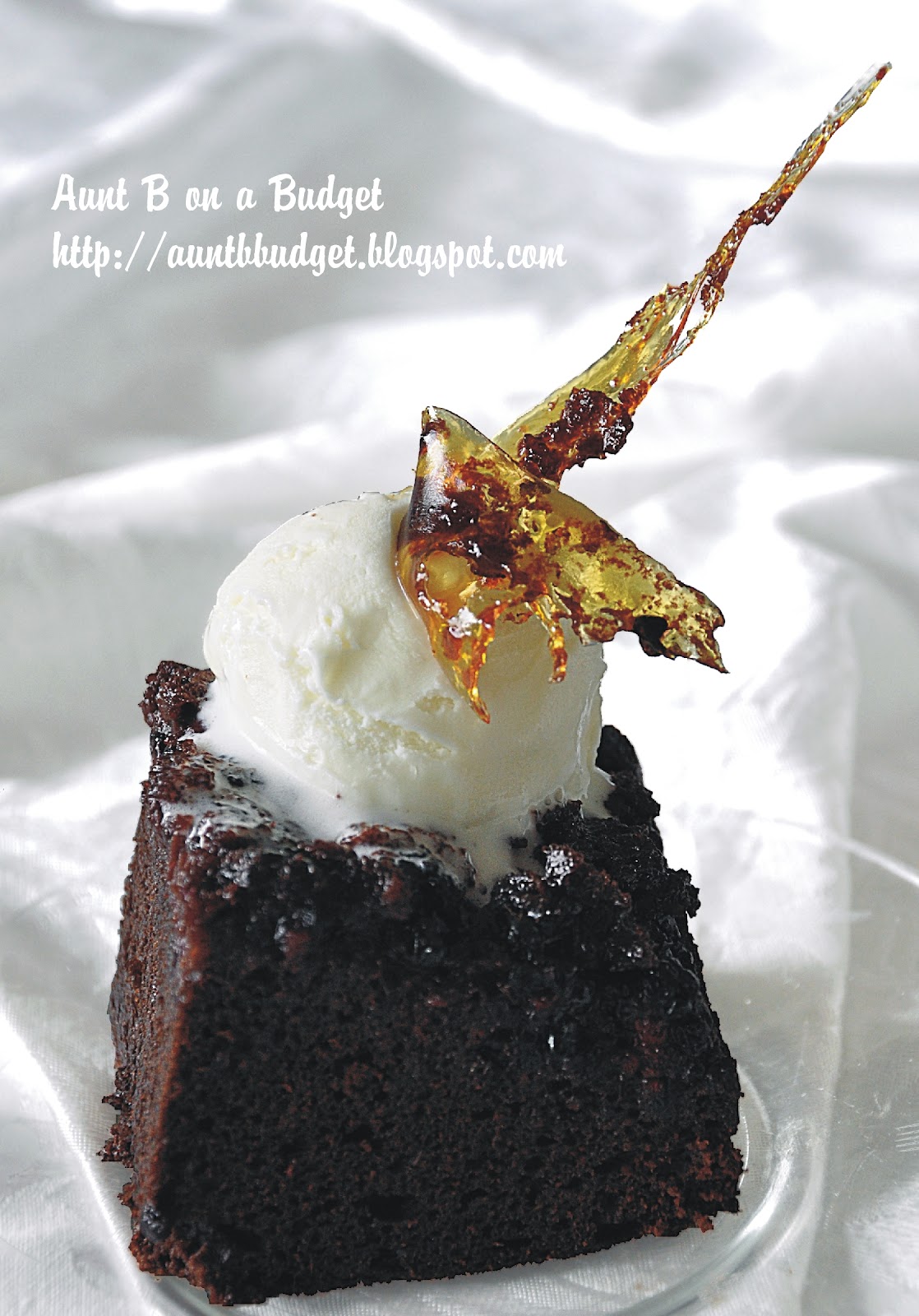 Aunt B on a Budget Blackberry Chocolate Upside Down Cake