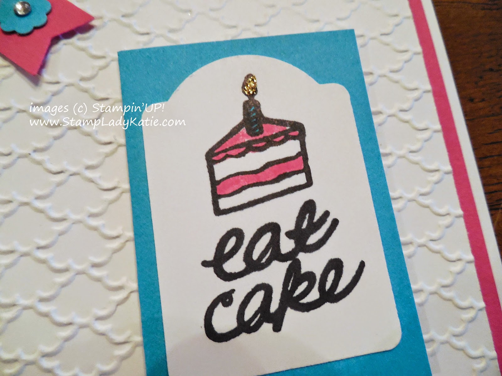Birthday card made with Stampin'UP!'s One Tag Fits All stamp set