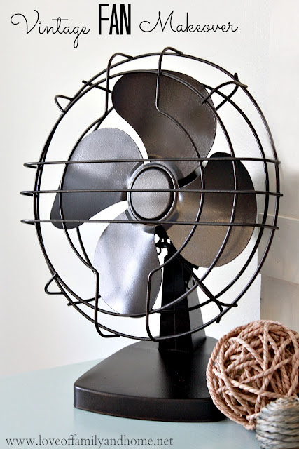 Antique Fan Makeover with Spray Paint 