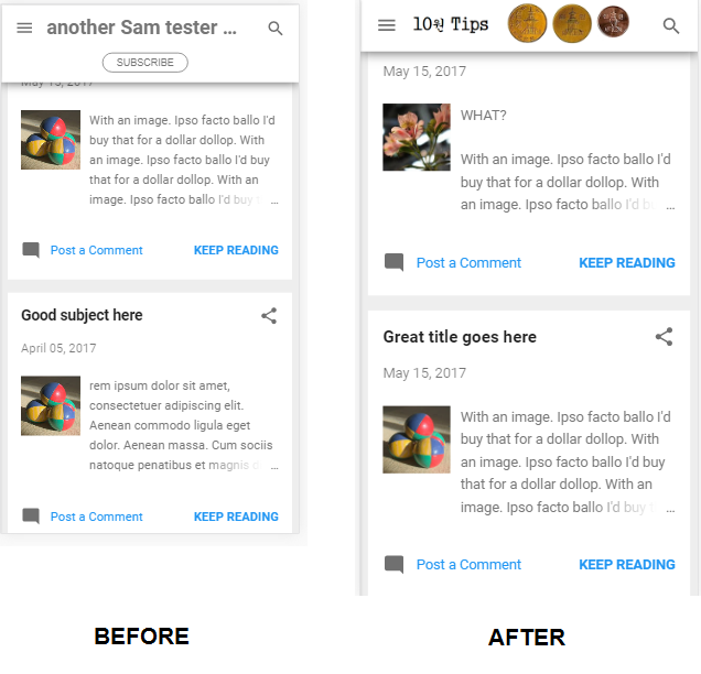 10원 Tips Display blog title image in Blogger's new floating header bars