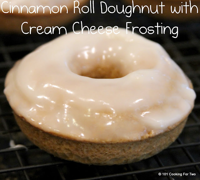 Healthier Cinnamon Roll Doughnut with Cream Cheese Frosting from 101 Cooking For Two