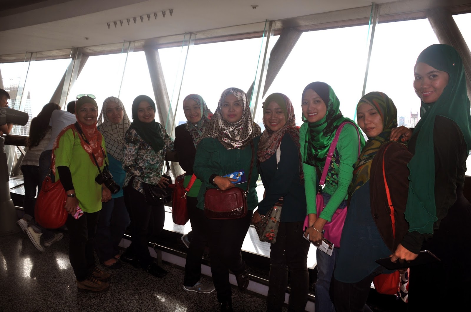 The diamond circle at Oriental Pearl TV Tower