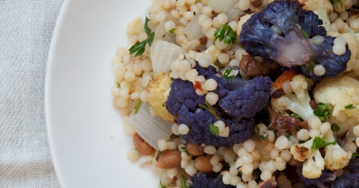 The Ginger Cook Roasted Cauliflower with Israeli Couscous