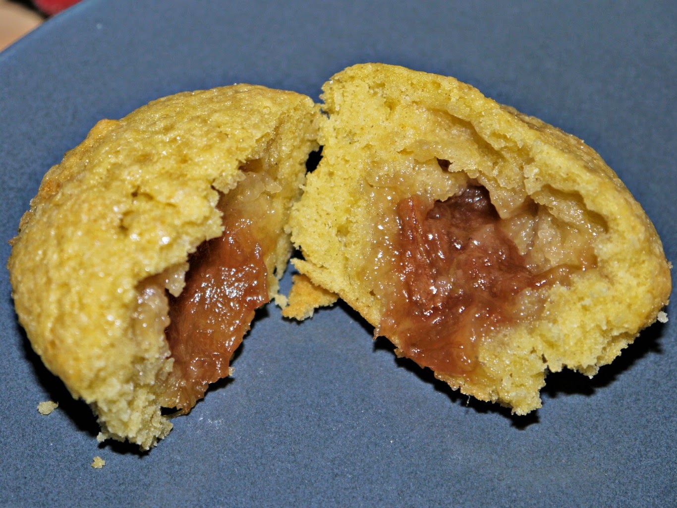 Duerr's Rhubarb and Custard Jam filled Muffins cakes, bakes, muffins