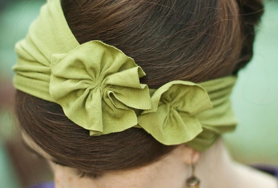 I Like Big Bows rosette jersey headband tutorial