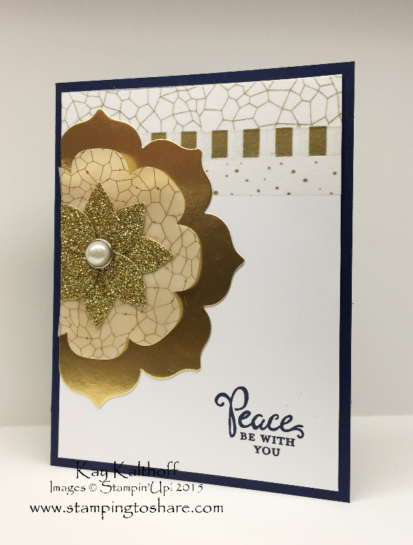 Stampin Up Festive Flower Punch With Floral Frames Framelits