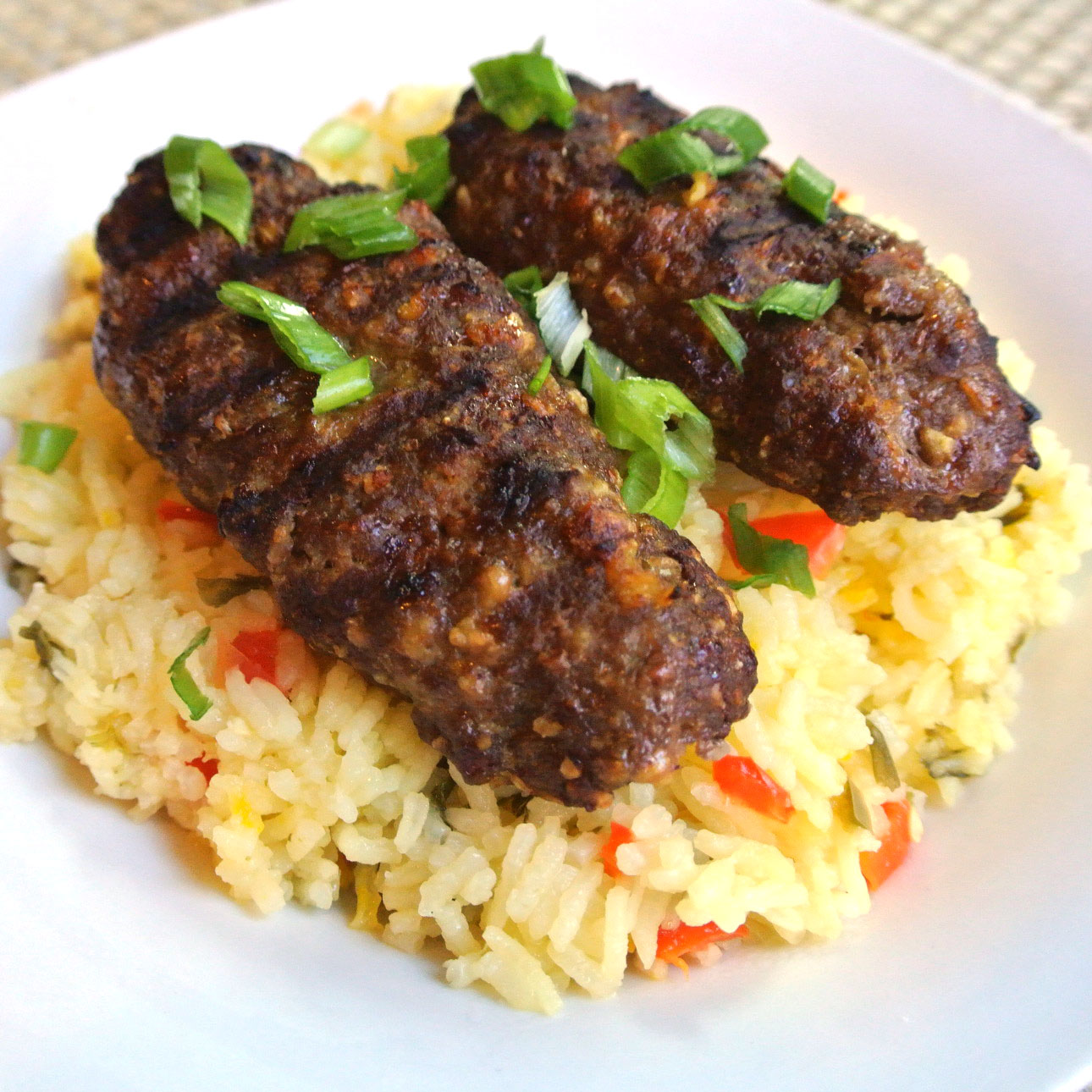 Mom, What's For Dinner? Persian beef kebabs with Spiced Jasmine Rice