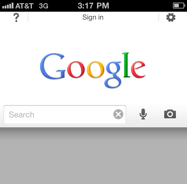 TECHNOLOGY Google Search app for iPhone.