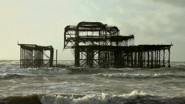 West Pier Brighton damaged by storm West Pier Brighton damaged by storm