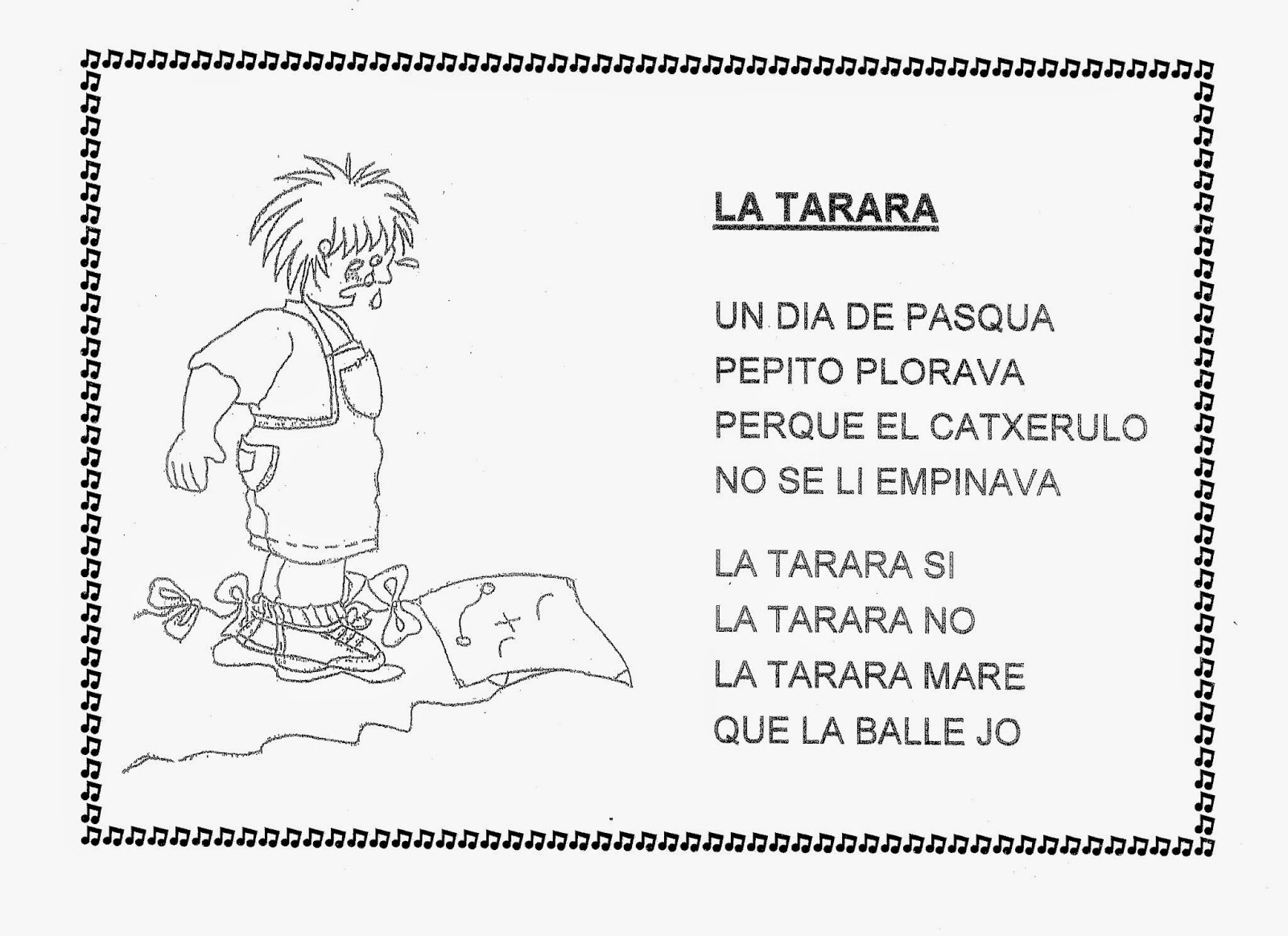 La Tarara Lleva Un Vestido Blanco Lleno De Cascabeles CANTORES INFANTILES: LA TARARA