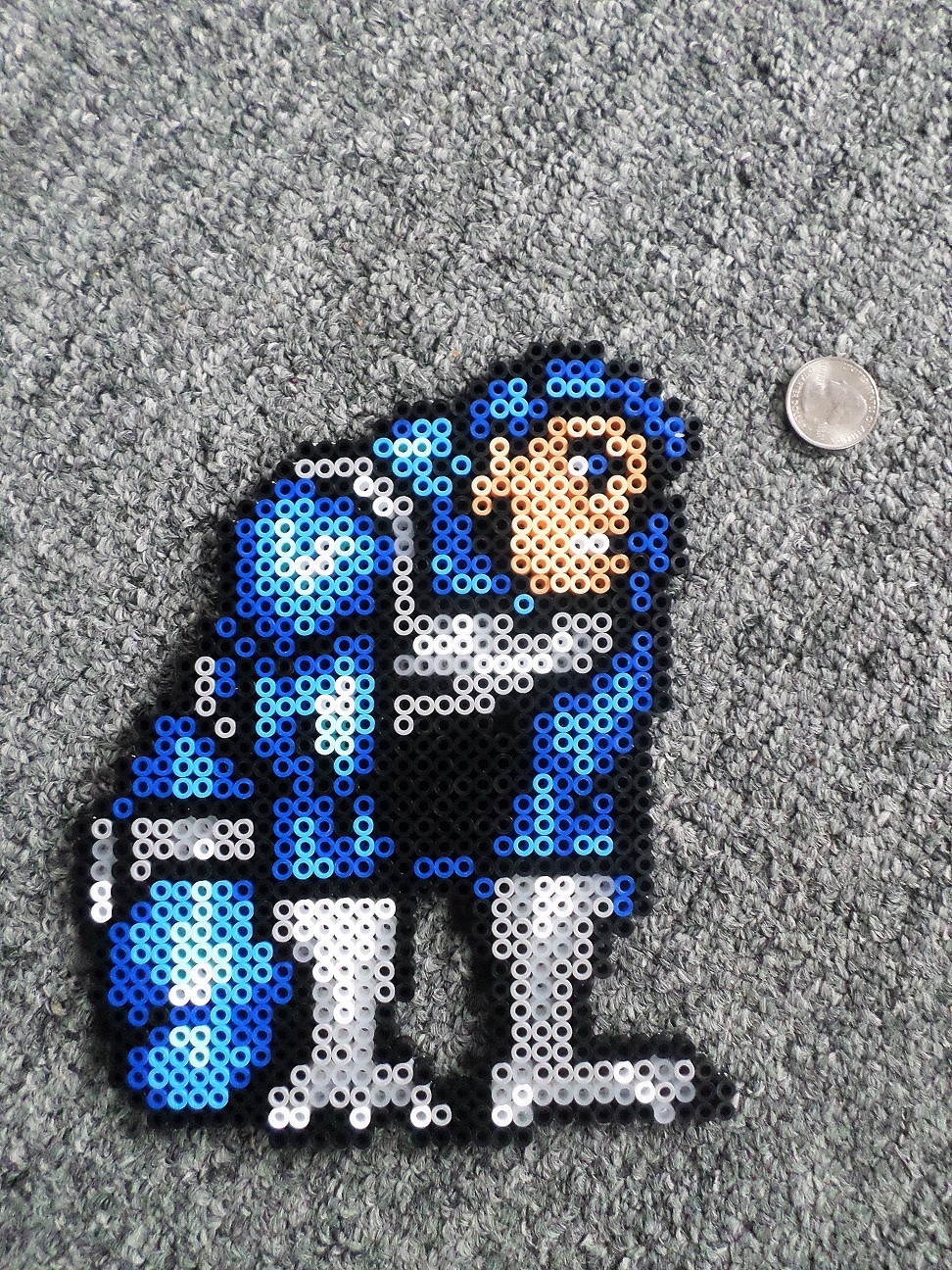 Long Black Fingers Punisher Video Game Perler Bead