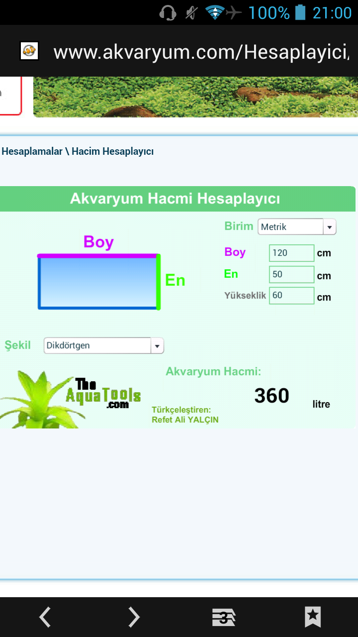 akvaryumlar hakkinda hersey akvaryum boyut hacim hesaplama
