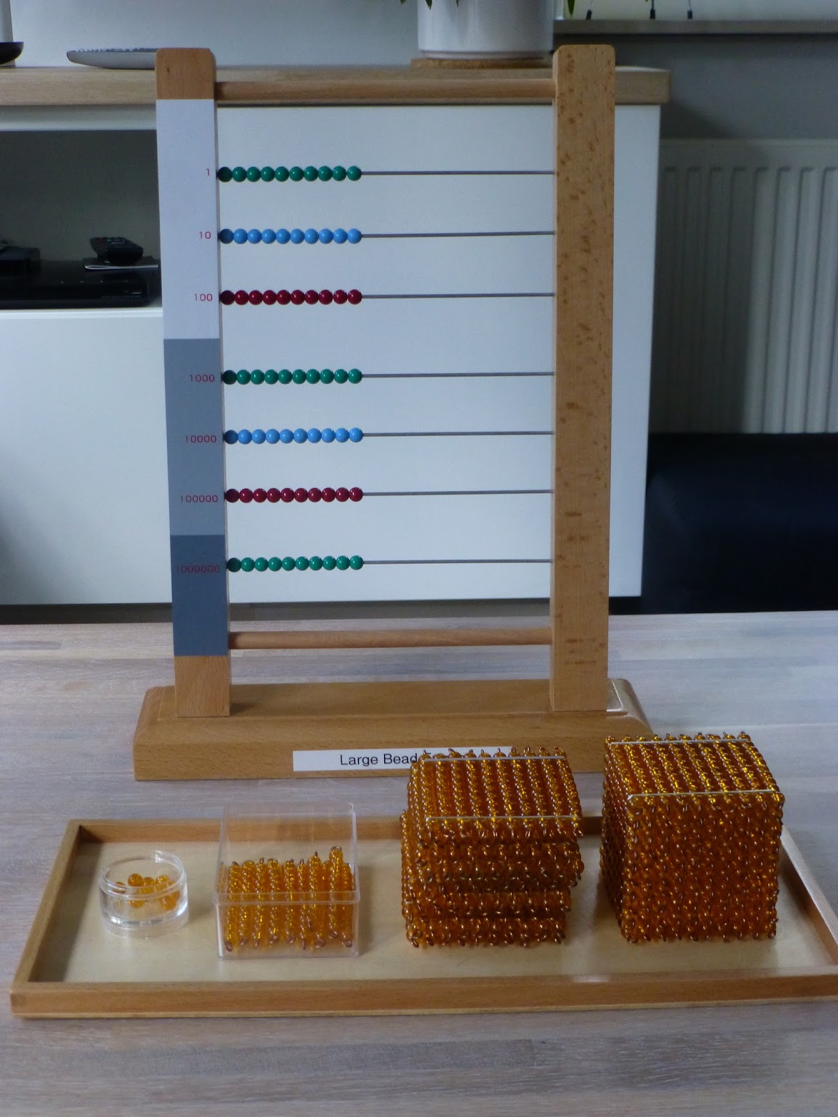 Family FECS Montessori Activity Small Bead Frame Comparison with