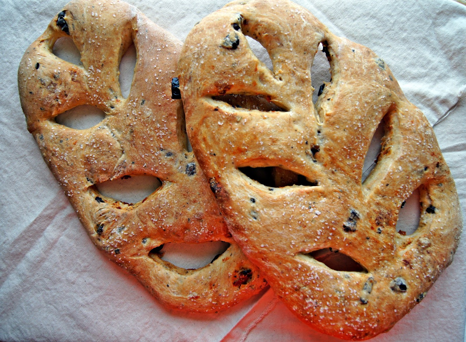 Karen Cooks Olive and SunDried Tomato Fougasse