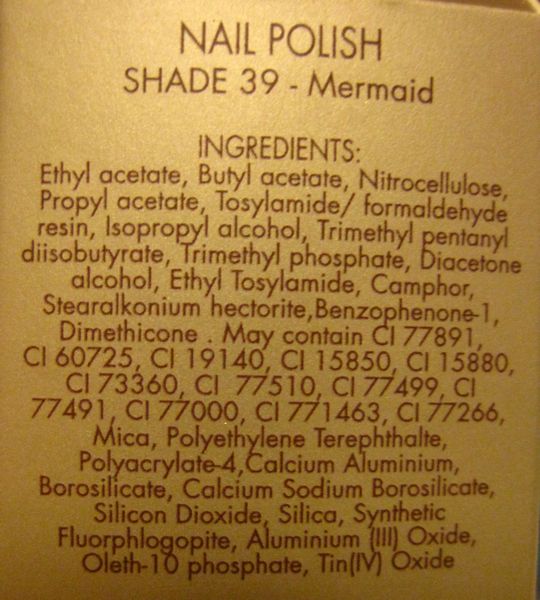 Nail Polish Ingredients at Susan Steele blog