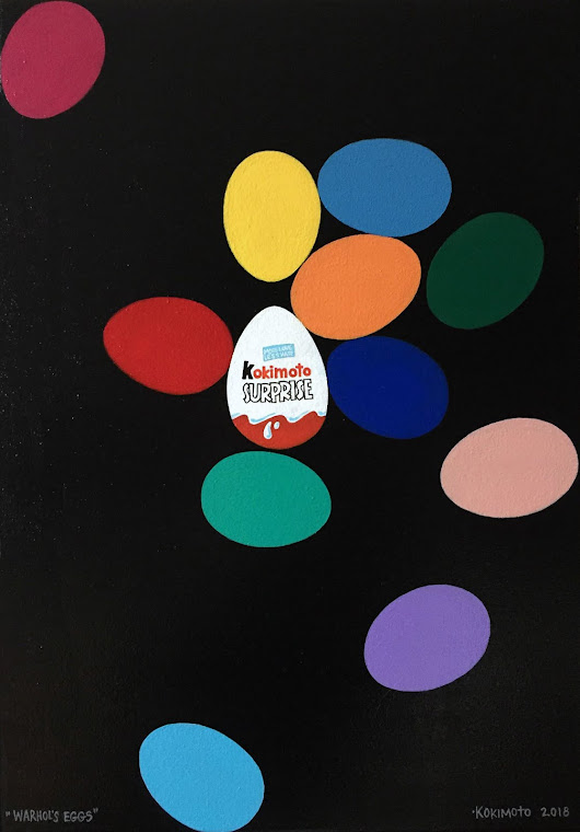 Warhol's eggs-1982-2018, Acrylic paint on canvas