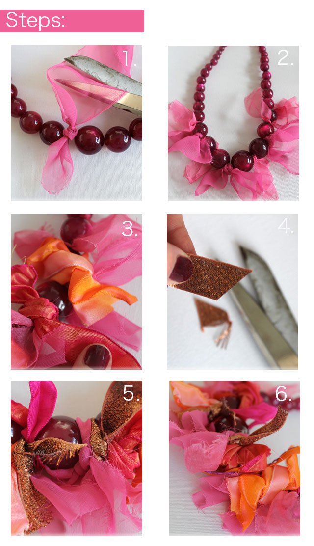 DIY Ribbon tie necklace Lotts and Lots Making the everyday beautiful