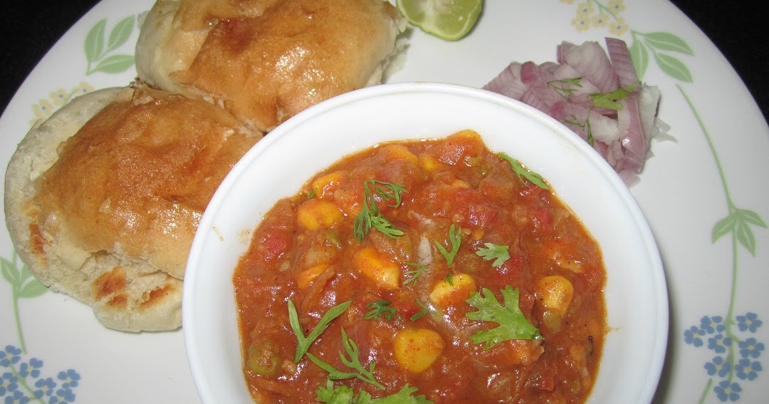 All Marathi Recipes Corn Pav Bhaji