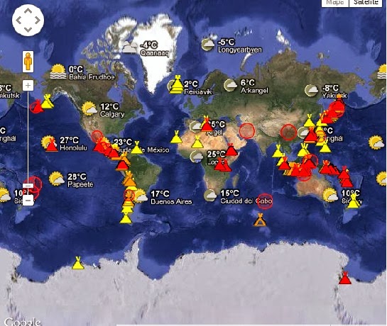 Volcanes en actividad ahora