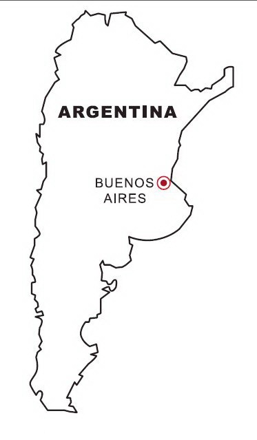 COLOREA TUS DIBUJOS: Mapa de Argentina para colorear