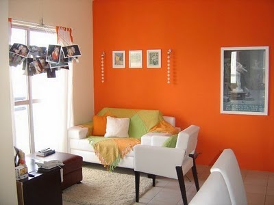 Decoración de salas en color naranja | Ideas para decorar