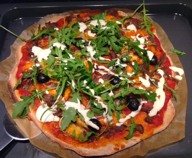 Evas Køkken Pizza med kebab