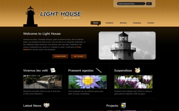 Free CSS Black Brown Business Website Template Free CSS Black Brown Business Website Template