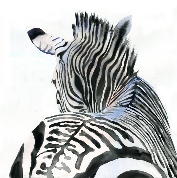 Rachel's Studio Blog New Zebra Watercolor Painting