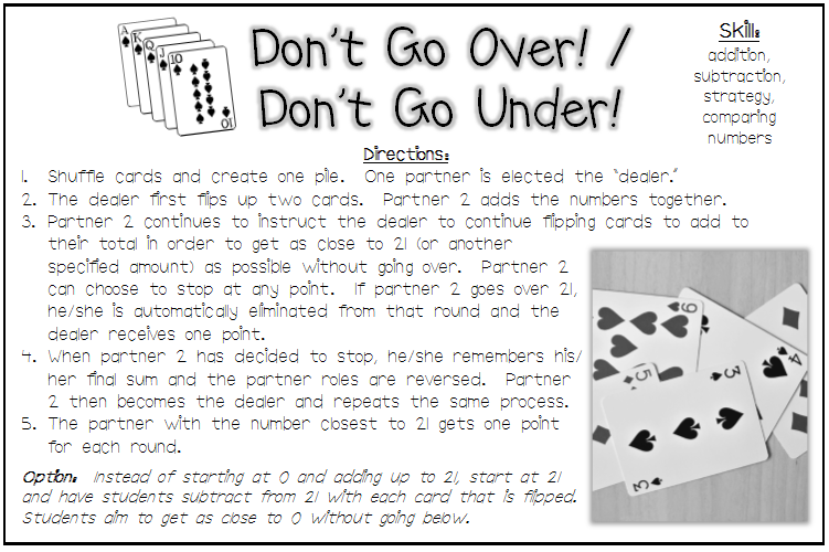 The Classroom Game Nook: Throw Back Thursday {10 Ways to Use A Deck of