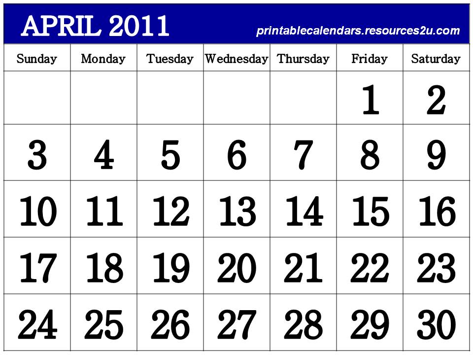 printable calendars 2011. This first Printable Calendar