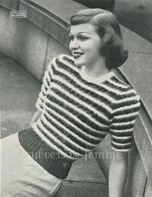 1950's Knitting - Angora Sweater Tristan