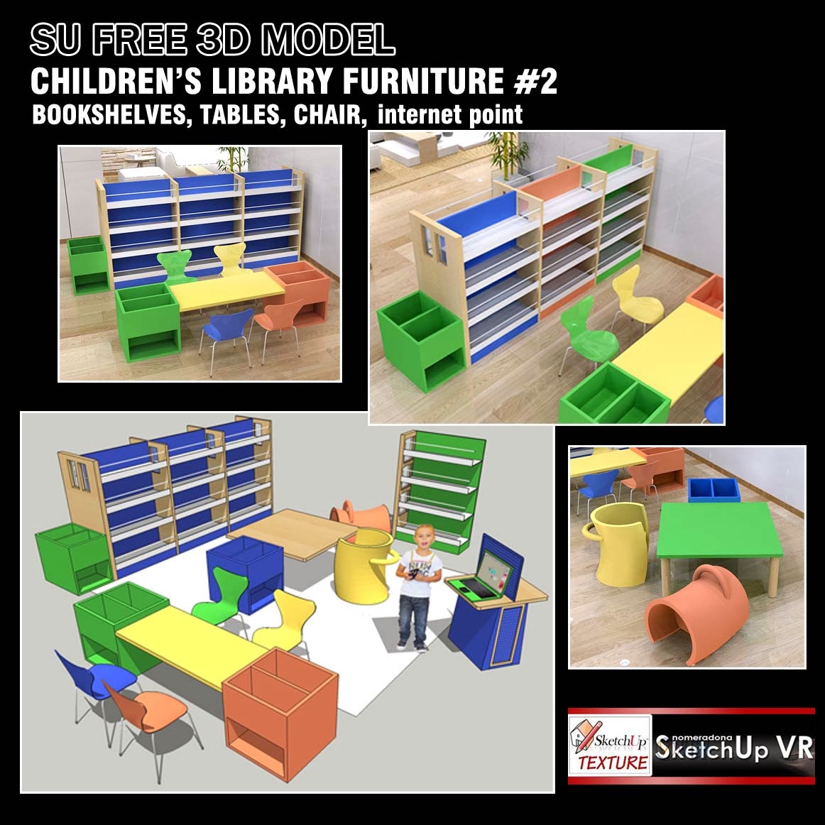 SKETCHUP TEXTURE SKETCHUP CHILDREN'S LIBRARY