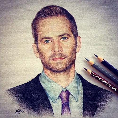 05-Paul-Walker-Fast-and-Furious-André-Manguba-Celebrities-Drawn-and-Colored-in-with-Pencils-www-designstack-co