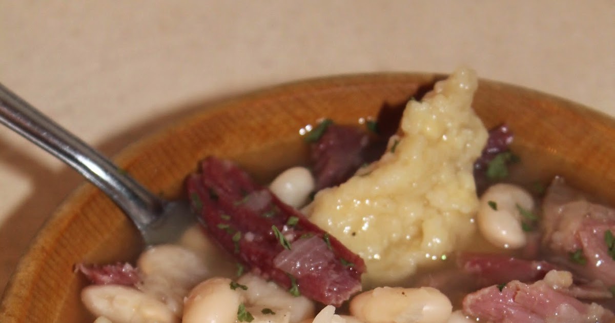 Savory Moments Ham, bean, and rivel soup