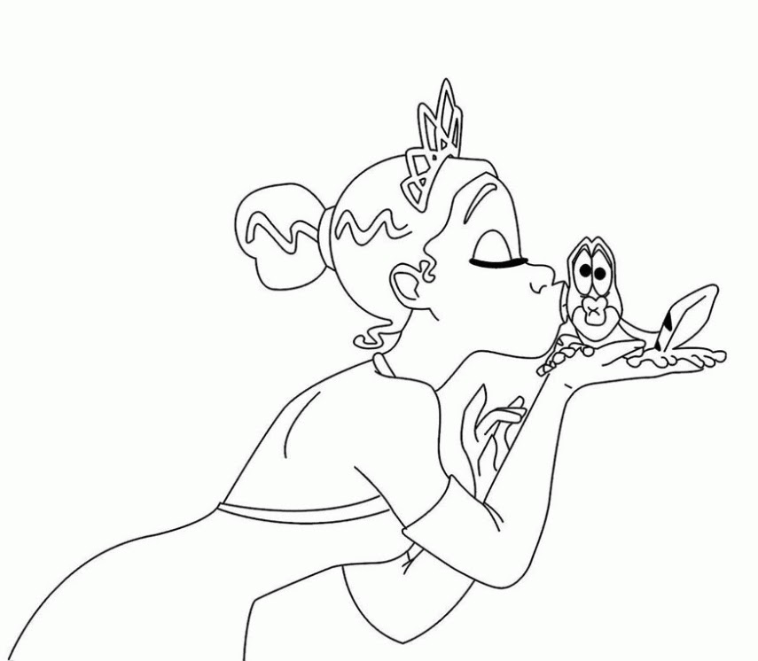 LAMINAS PARA COLOREAR - COLORING PAGES: La Princesa y el Sapo para colorear
