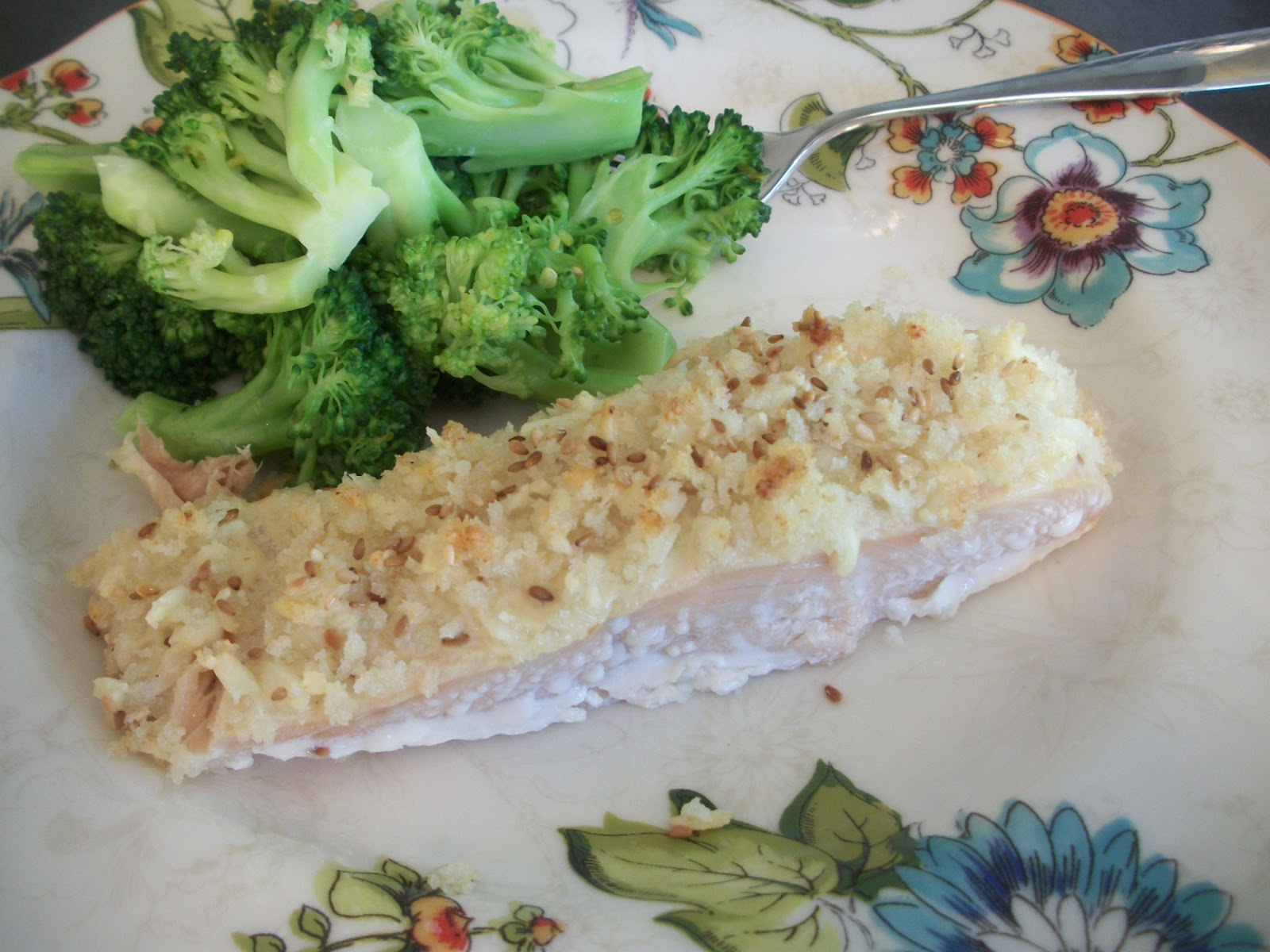 Cook with Sara Salmon with Mustard Cream and Cheesy Breadcrumbs